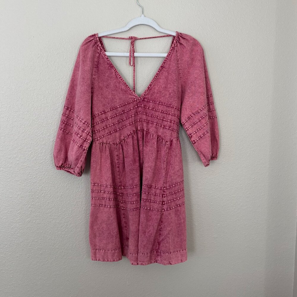 Pink Denim Free People Dress